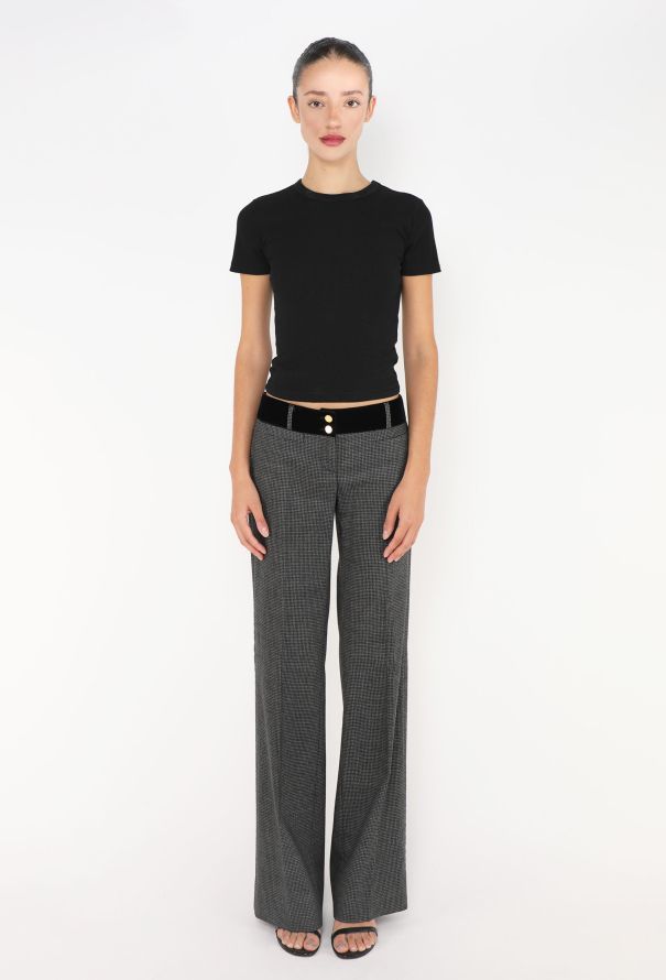 Dolce & Gabbana ’90s Houndstooth Velvet Smoking Trousers - 1