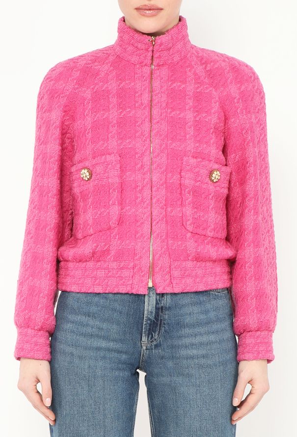 Chanel F/W 2019 Tweed Bomber Jacket - 1
