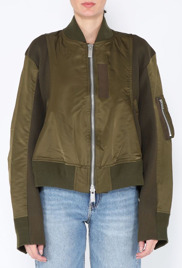 Sacai 2024 Knit Paneled Bomber Jacket - 1