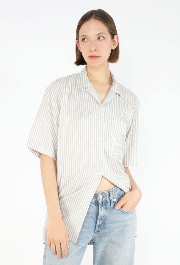 The Row Jorge Pinstripe Silk Shirt, 2026 - 1