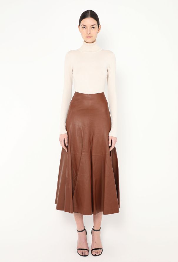 Chloé F/W 2021 Flared Lambskin Skirt - 1