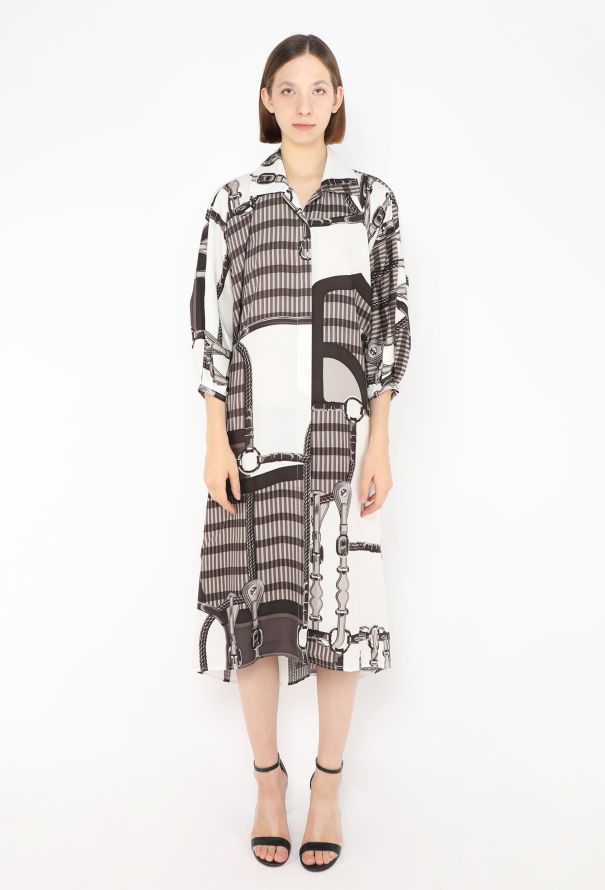 Hermès 2025 'Coaching Remix' Silk Kaftan - 1