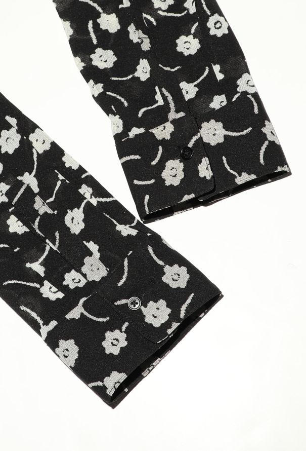 Jil Sander Bicolor Floral Print Dress - 5