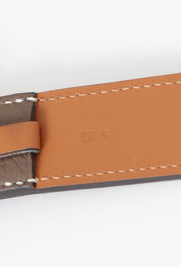 Hermès Taupe Etrivière Leather Belt - 6 Hermès Taupe Etrivière Leather Belt - 6