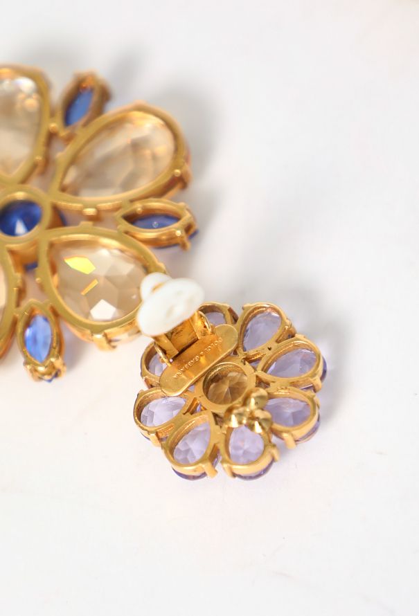 Dolce & Gabbana Crystal Daisy Clip-On Earrings - 5