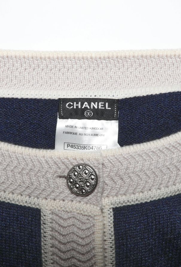 Chanel 2013 Bi-Color Cashmere Knit Cardigan - 6