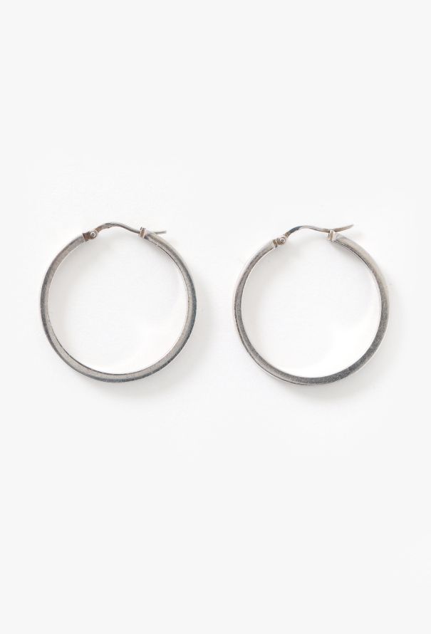 Céline Sterling Silver Hoop Earrings - 2