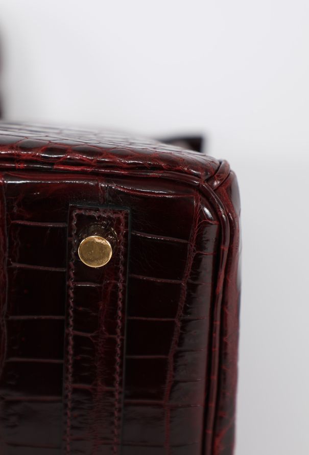 Hermès Exquisite Shiny Bordeaux Niloticus Birkin 30 - 12 Hermès Exquisite Shiny Bordeaux Niloticus Birkin 30 - 12
