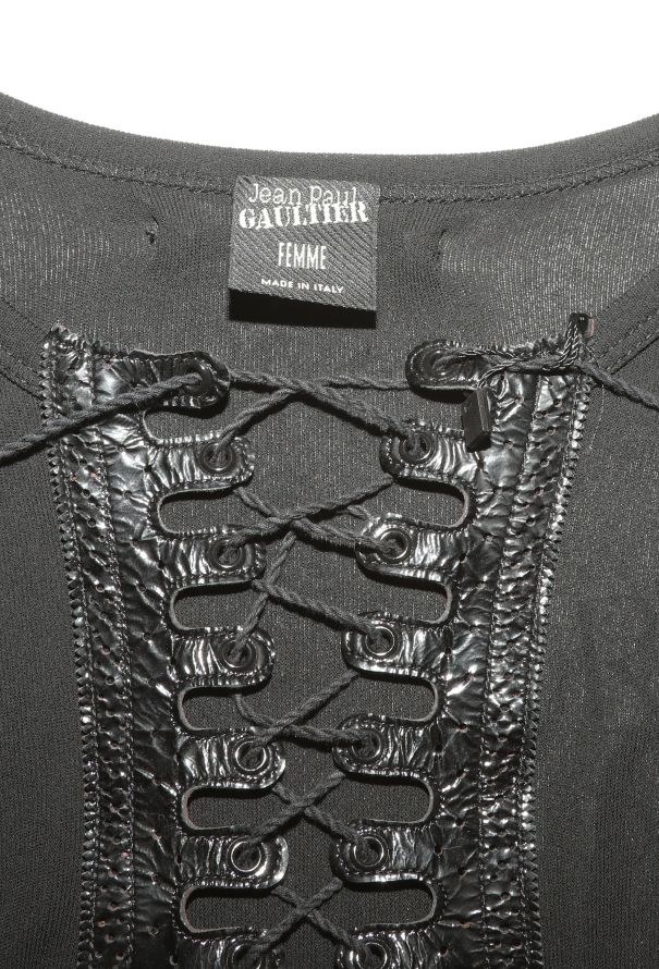 Jean Paul Gaultier '90s Patent Trim Lace-Up Ensemble - 7 Jean Paul Gaultier '90s Patent Trim Lace-Up Ensemble - 7