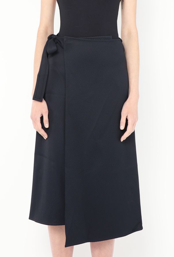 Céline Twill Belted Wrap Skirt - 2