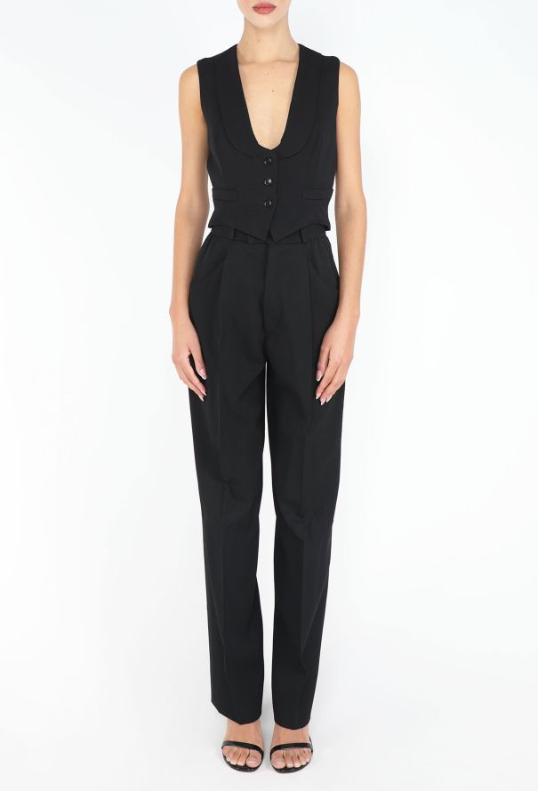 Saint Laurent Timeless '90s Smoking Vest Ensemble - 2