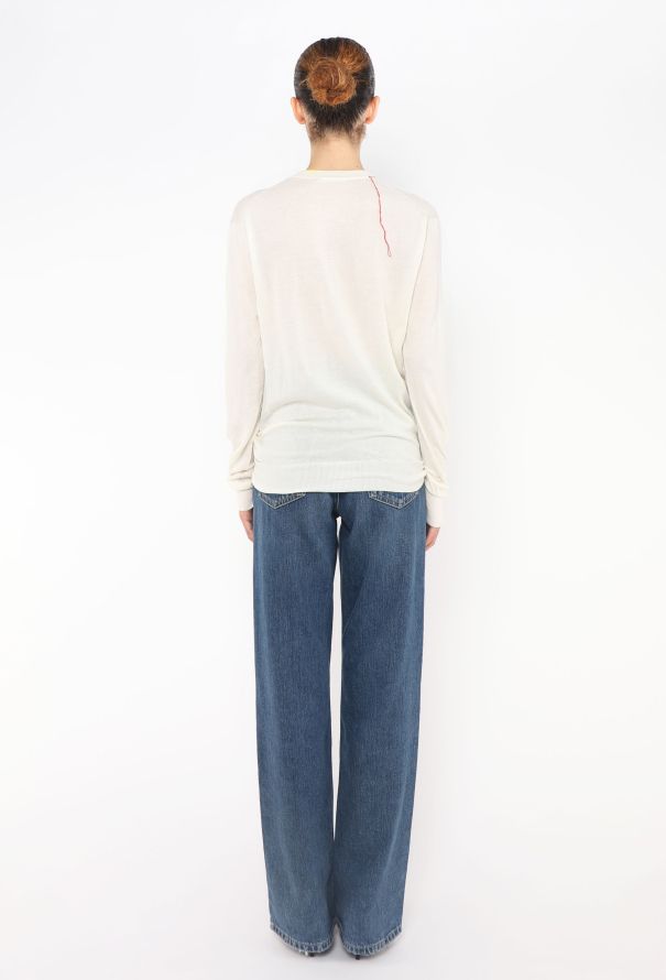 Céline Contrast Stitch Triomphe Pullover - 3
