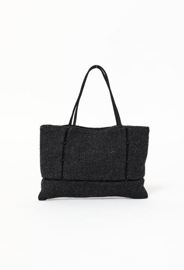Prada 1998 Mini Wool Tote Bag - 1
