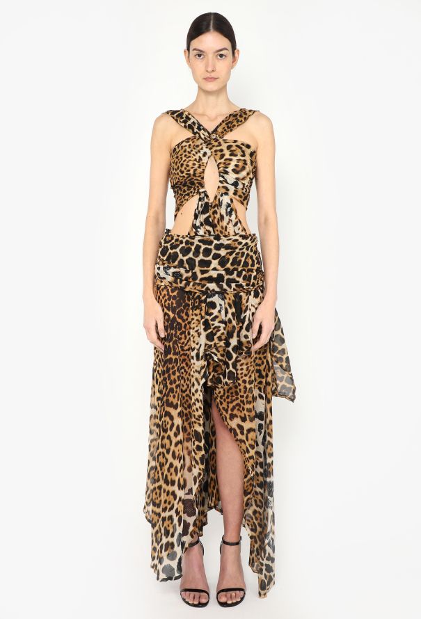 Saint Laurent TOM FORD S/S 2002 Leopard Silk Dress - 1 Saint Laurent TOM FORD S/S 2002 Leopard Silk Dress - 1