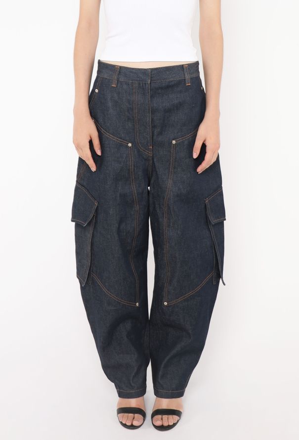 Loewe 2023 Raw Denim Cargo Jeans - 2