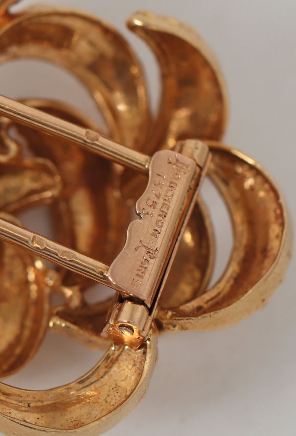 Boucheron 18k Yellow Gold Floral Knot Brooch - 6
