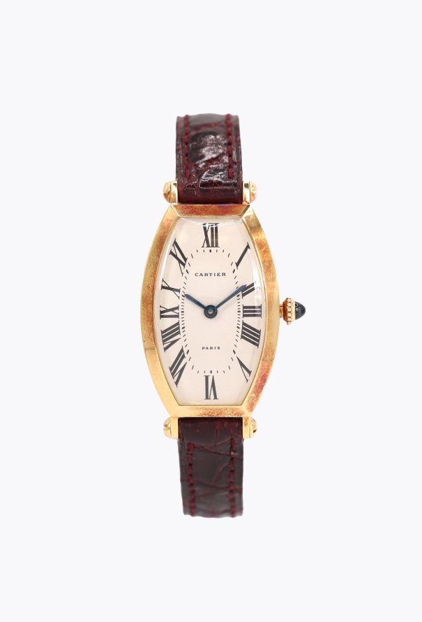 Cartier 1970s 18k Yellow Gold Tonneau Watch - 1