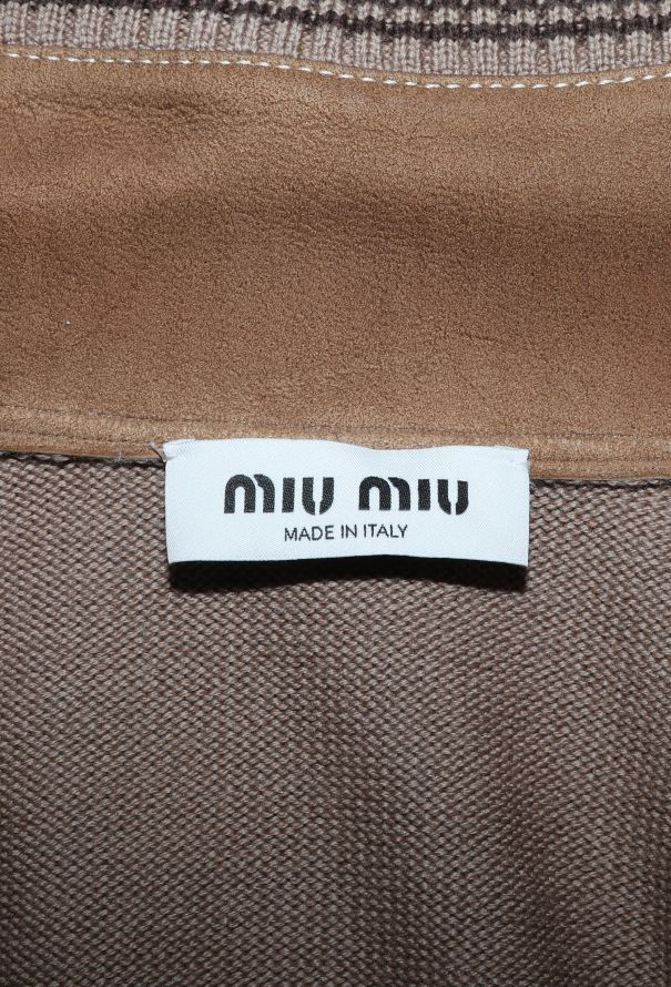 Miu Miu Suede Ribbed Bomber Jacket, F/W 2025 - 7