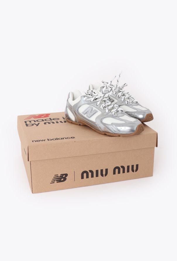 Miu Miu Miu Miu x New Balance White Metallic SL Sneakers – 2024 - 3