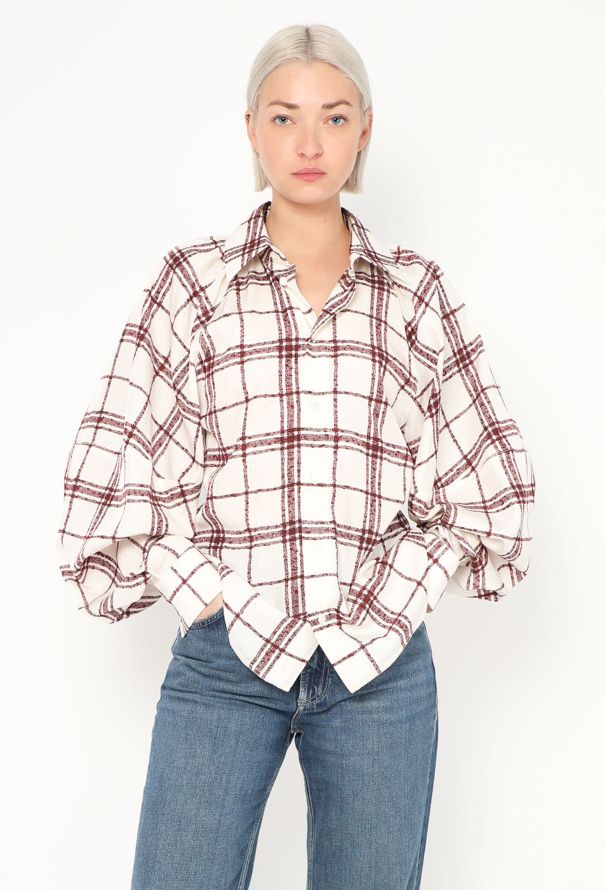 Bottega Veneta 2023 Plaid Silk Shirt - 1