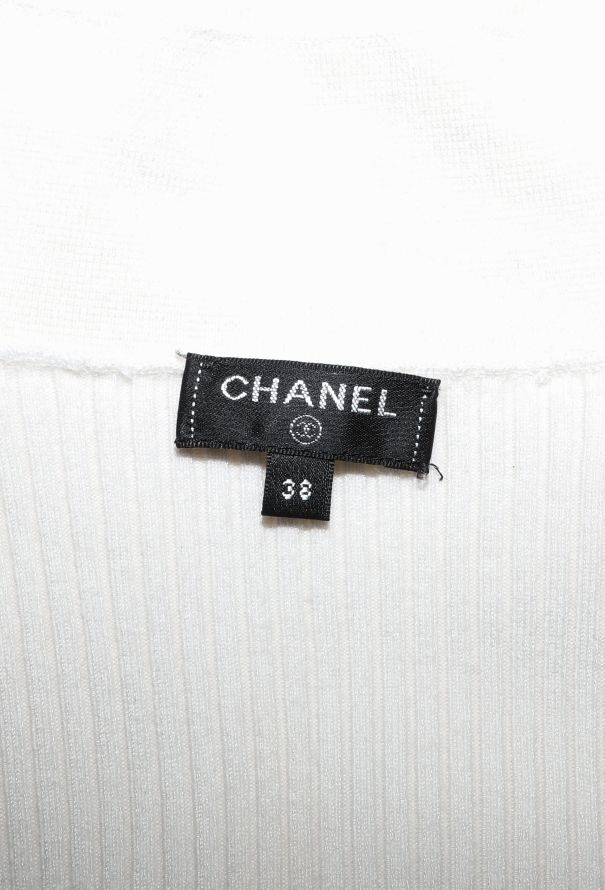 Chanel Cashmere Ribbed Knit Top - 6 Chanel Cashmere Ribbed Knit Top - 6