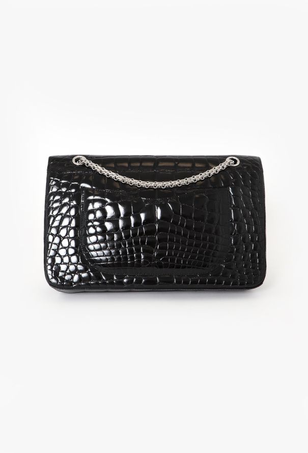 Chanel Black Alligator 2.55 Jumbo Flap Bag - 4