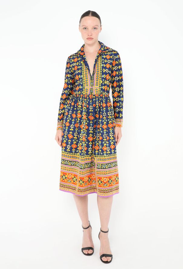 Oscar De La Renta COLLECTOR 1971 Printed Jersey Dress - 4