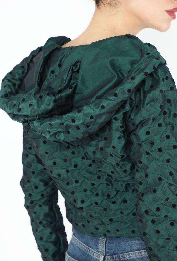 Romeo Gigli Early '90s Polka Dot Ruched Top - 8