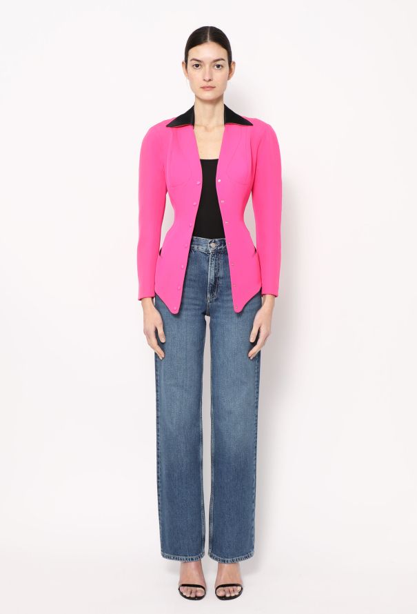 Thierry Mugler Early '90s Cinched Bowtie Jacket - 4