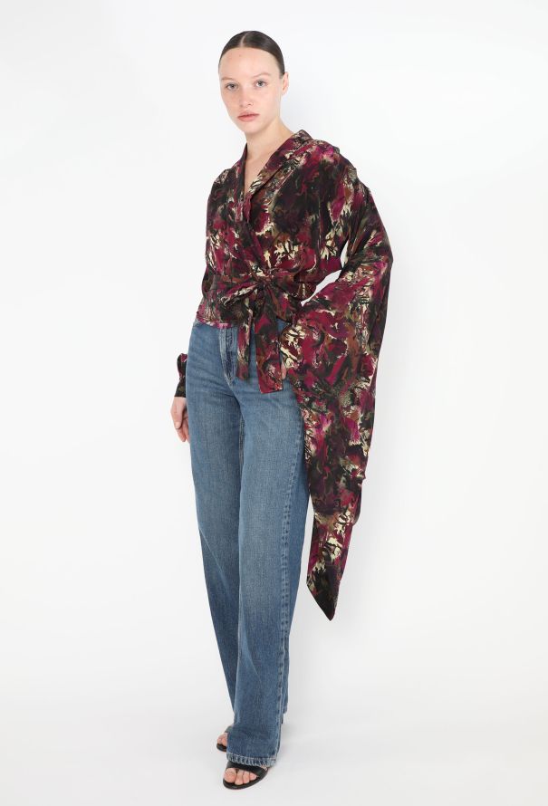 Balenciaga Resort 2018 Abstract Wrap Blouse - 6