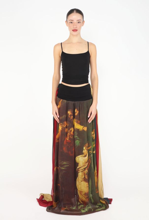 Dolce & Gabbana COLLECTOR S/S 1990 Renaissance Silk Skirt - 5