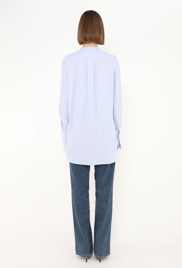 Céline Pinstripe Bib Tunic Shirt - 5