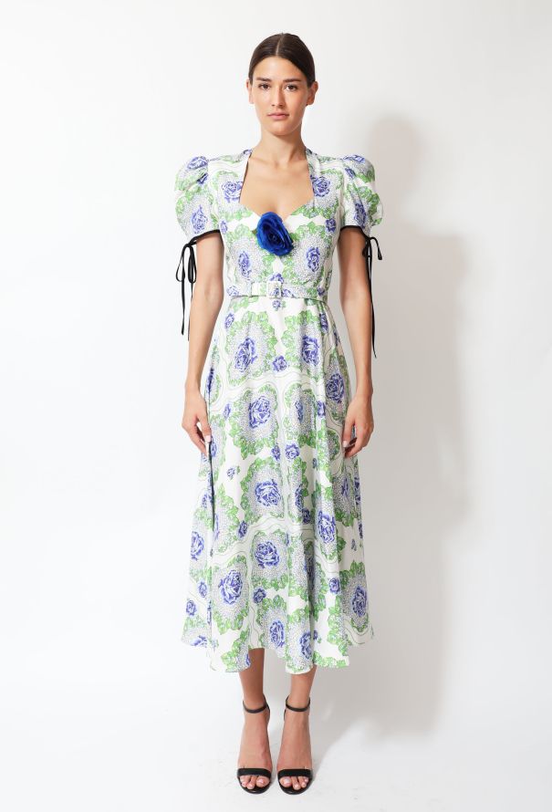 Rodarte S/S 2021 Belted Floral Dress - 1
