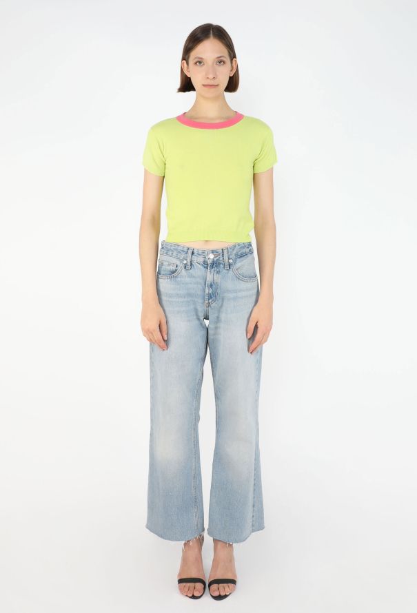 Chanel Neon Cashmere Cardigan Set, Resort 1995 - 5