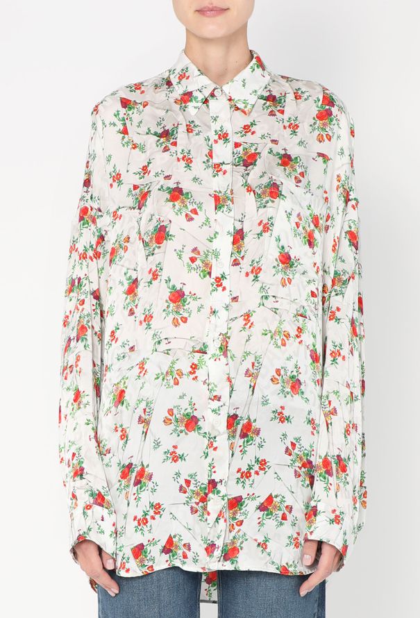 Balenciaga F/W 2022 Floral Jacquard Blouse - 1