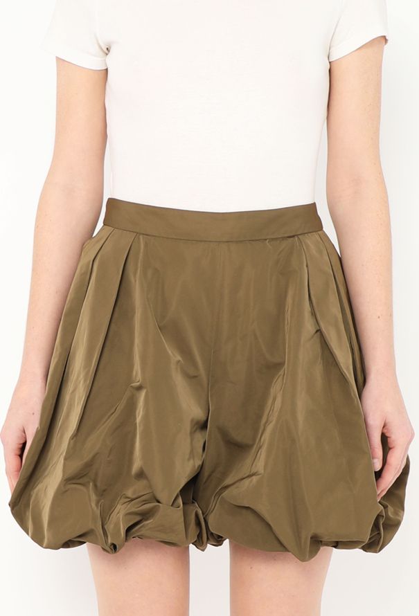 Jil Sander Ruched Silk Balloon Shorts - 1