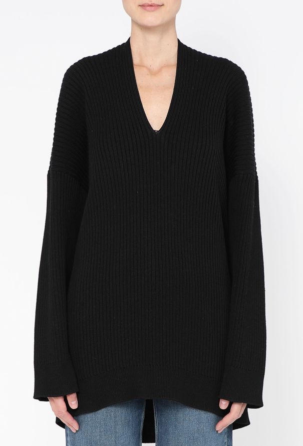Balenciaga 2019 Oversized Ribbed Sweater - 1
