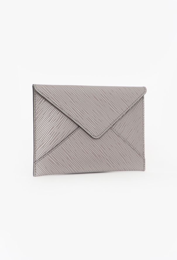 Louis Vuitton Matte Grey Epi Envelope Pouch - 2 Louis Vuitton Matte Grey Epi Envelope Pouch - 2