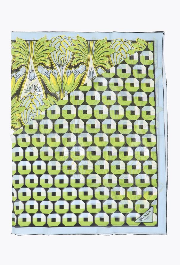 Prada 2018 Split Print Voile Scarf - 1