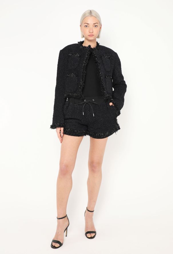 Sacai 2020 Frayed Tweed Ensemble - 4