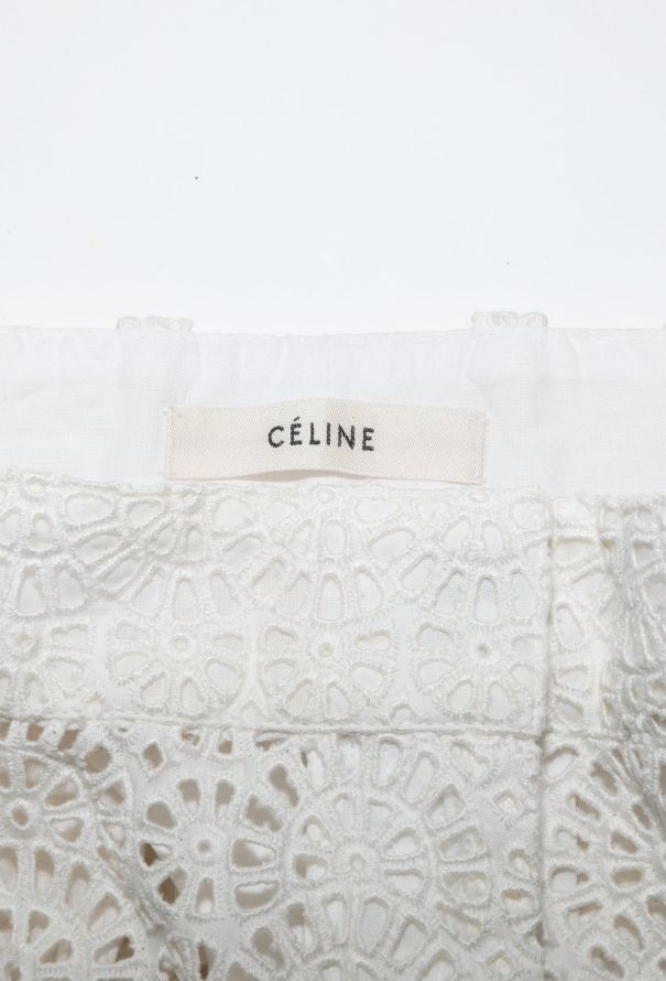 Céline Broderie Anglaise Belted Pants - 6