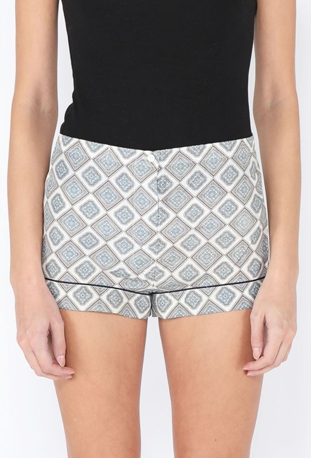 Prada 2002 Silk Geometric Shorts - 2