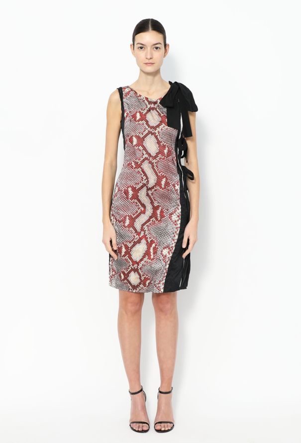 Prada Crinkled Python Print Dress, S/S 2009 - 1