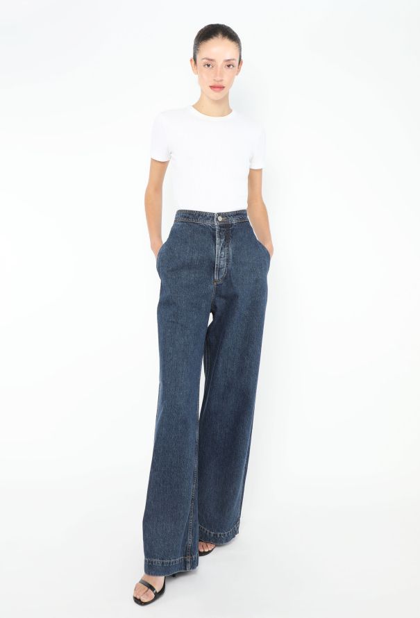 Loewe 2022 Wide-Leg Denim Jeans - 1