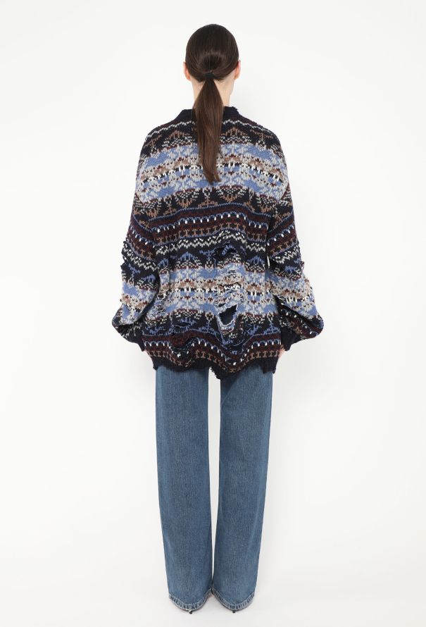 Balenciaga F/W 2021 Distressed Knit Sweater - 4 Balenciaga F/W 2021 Distressed Knit Sweater - 4