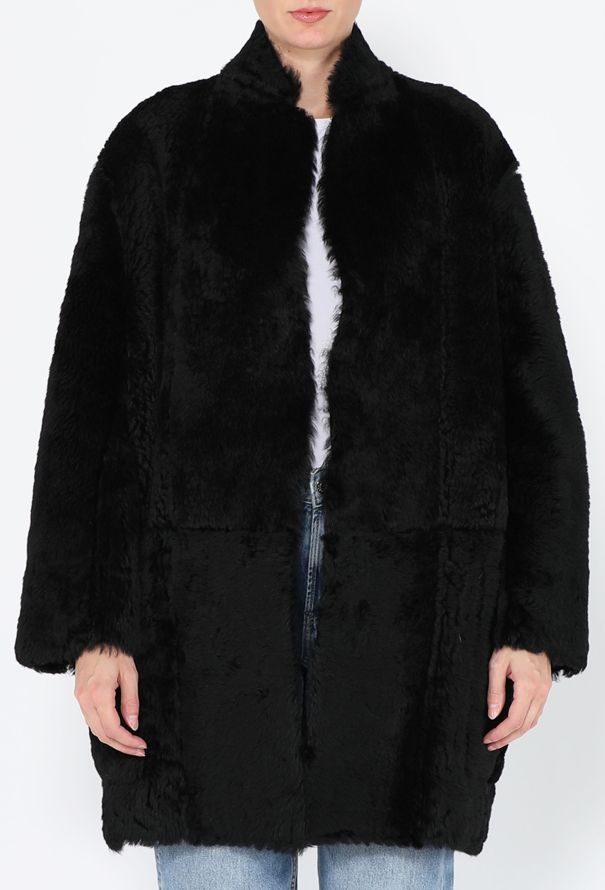 Céline Reversible Lambskin Shearling Coat - 5