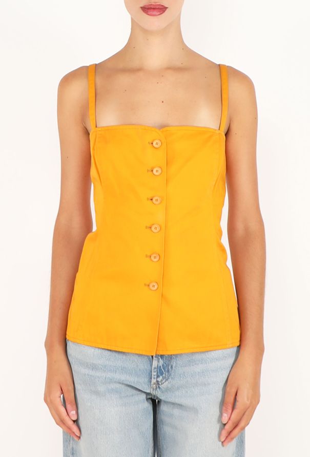 Saint Laurent Buttoned Cotton Top, 1970s - 2