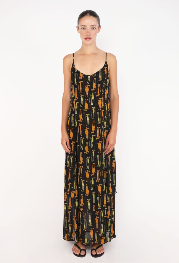 Printed Camisole Maxi Dress, 1970s - 2