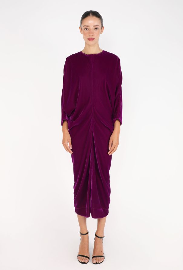 Comme des Garçons Draped Velvet Dress, F/W 2019 - 1