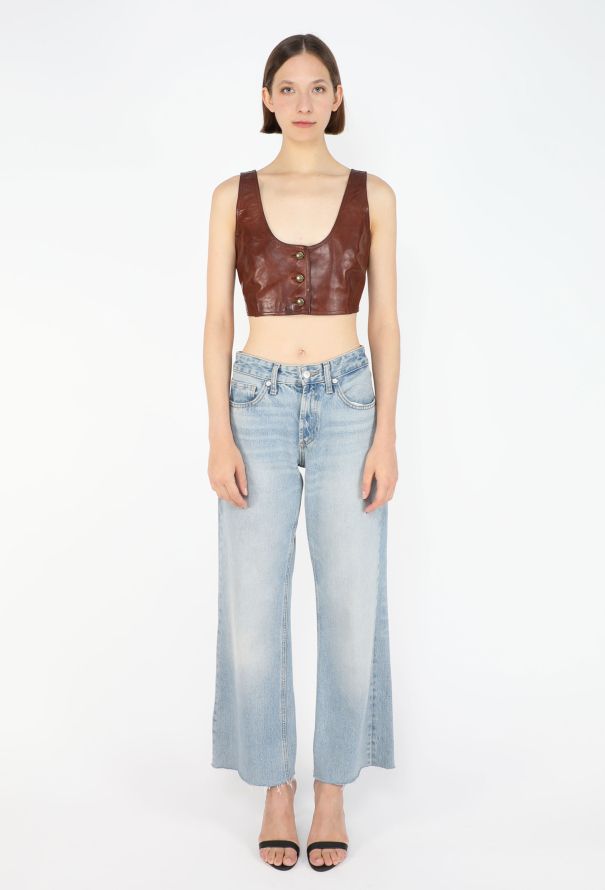 Prada Cropped Leather Vest, S/S 1994 - 3